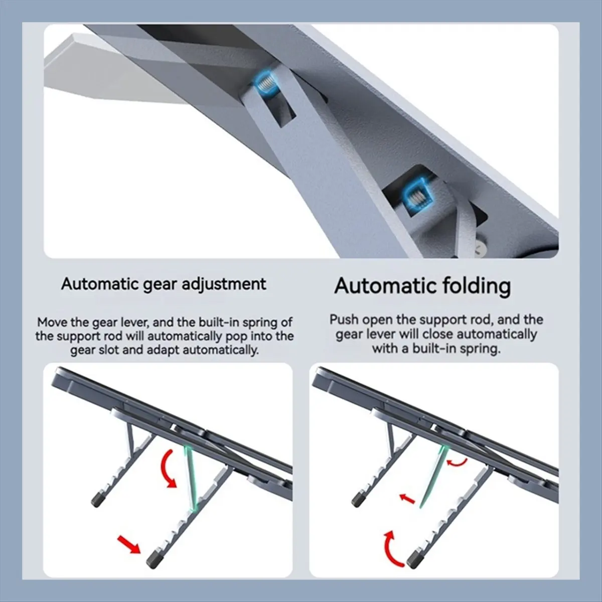 SPECIAL OFFER 2in1 Foldable Laptop Stand & USB C Hub Adjustable Holder Multi Port USB C Docking Station for 10-17 Inch Laptops