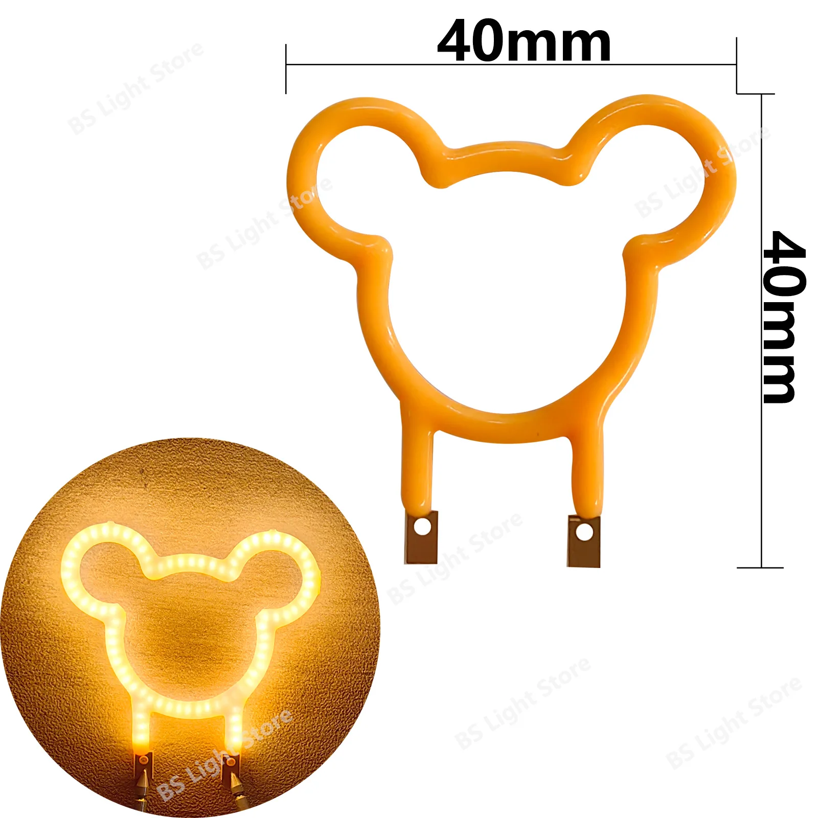 Imagem -06 - Led Cob Edison Filamento Vela Diodo 3v Holiday Party Aniversário Decoração Luz Crânio em Forma Teddy Bear Acessórios Warmwhite