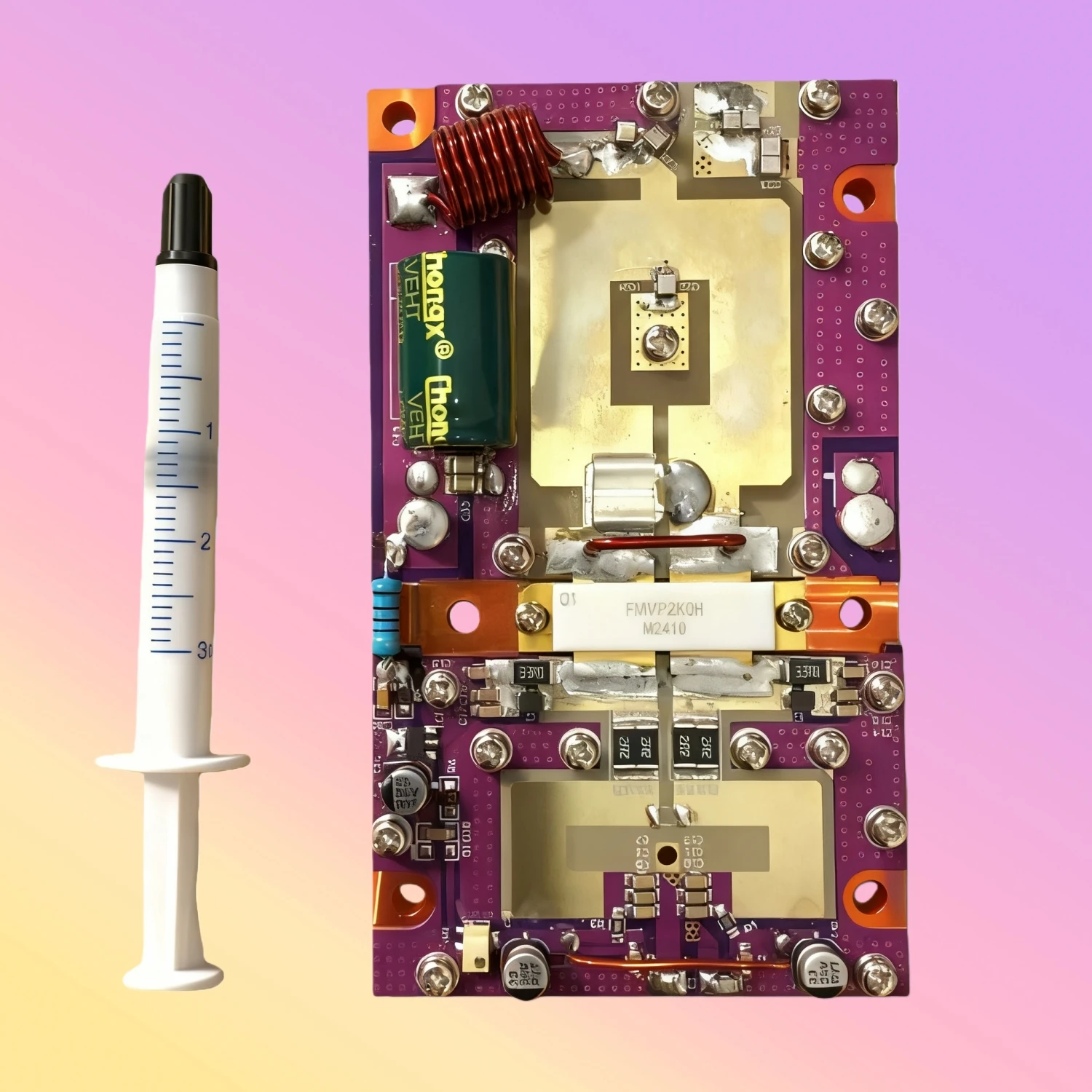 2000 واط وحدة مكبر كهربائي FM6VP2K0H الترانزستور عالية الأداء Mosfet ل YXHT 2KW FM الارسال