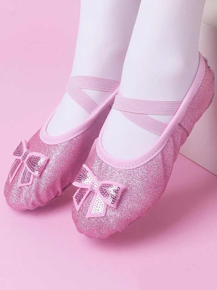 Sapatos de dança de sola macia para crianças pequenas, Ballet Shoes para meninas, Performance Cat Claw