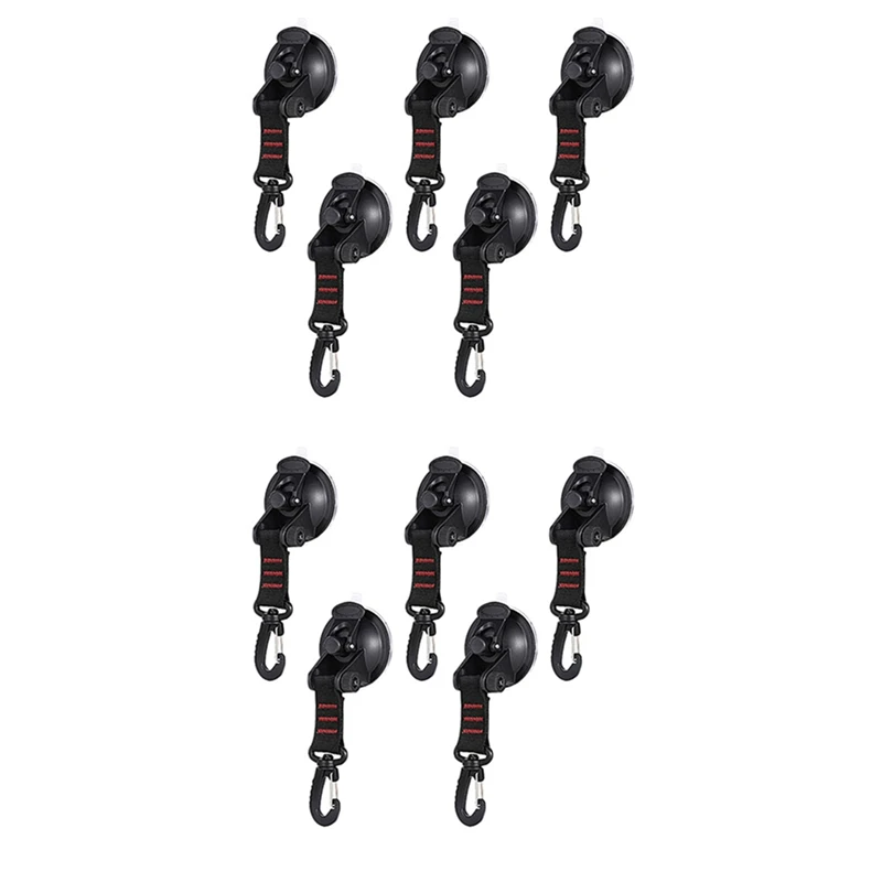 10PCS Heavy-Duty Suction Cup Hook Car Suction Cup Buckle Car Camping Cable Tie Car Tent Suction Cup For RV Camper Car