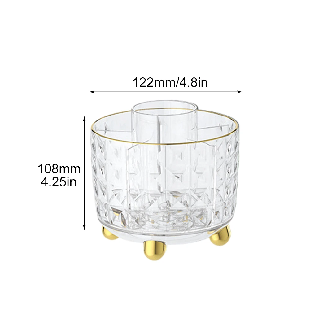 360 도 회전 어린이 학생 사무실 액세서리, 책상 문구 펜꽂이, 데스크탑 보관 메이크업 브러쉬 아트, 5 슬롯