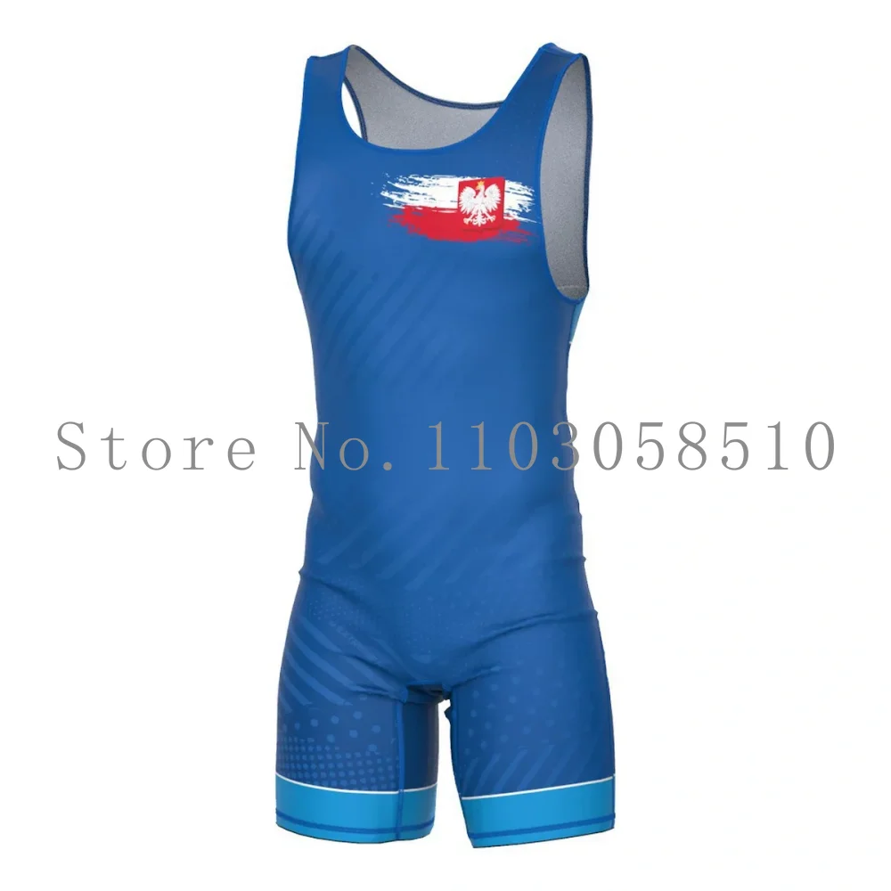 

Men Wrestling Suit Men's Professional Competition Training One-Piece Weightlifting Clothes Male Bouts Sleeveless Fitness 2025
