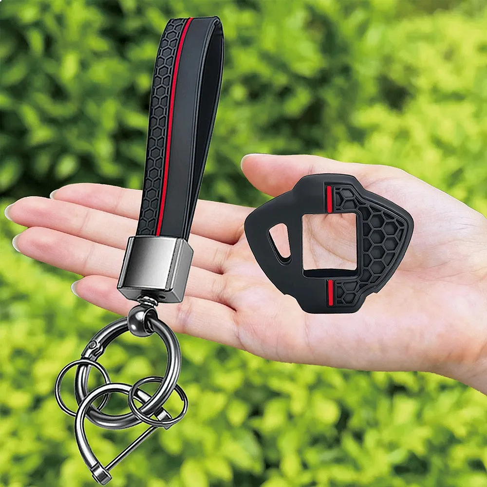 Silicone Car Key Fob Cover Case For Suzuki Vstrom 650 1000 1050 DL650 DL1000 Auto Key Shell view 3