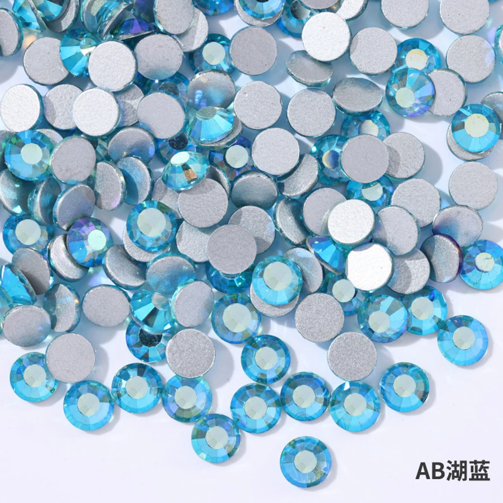 SS3-SS30 All Blue SeriesRhinestones Non Hot Fix Flat Back Strass & Fabric Garment rhinestones for nails Decorations