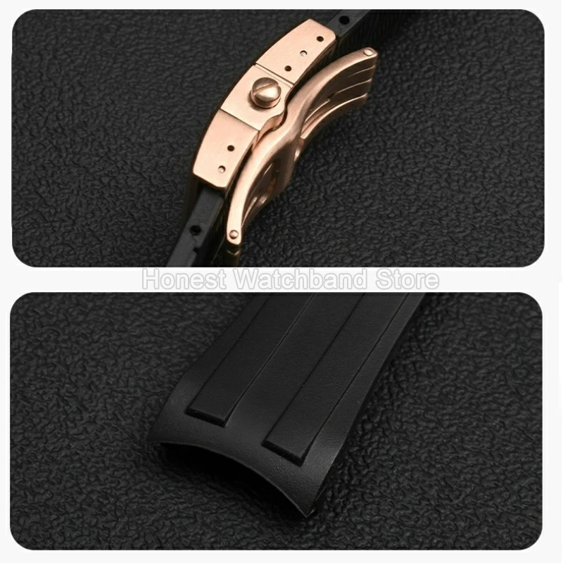 لـ MIDO Ocean Star Diver M026 Tear - مقاومة للخدش، سوار ساعة من السيليكون المتين، تصميم واجهة منحنية 22 مم، أسود