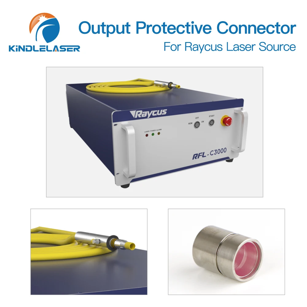KINDLELASER Fiber Laser Source QBH Output Connector Protective Window Lens Group for Raycus Laser Cutting Head