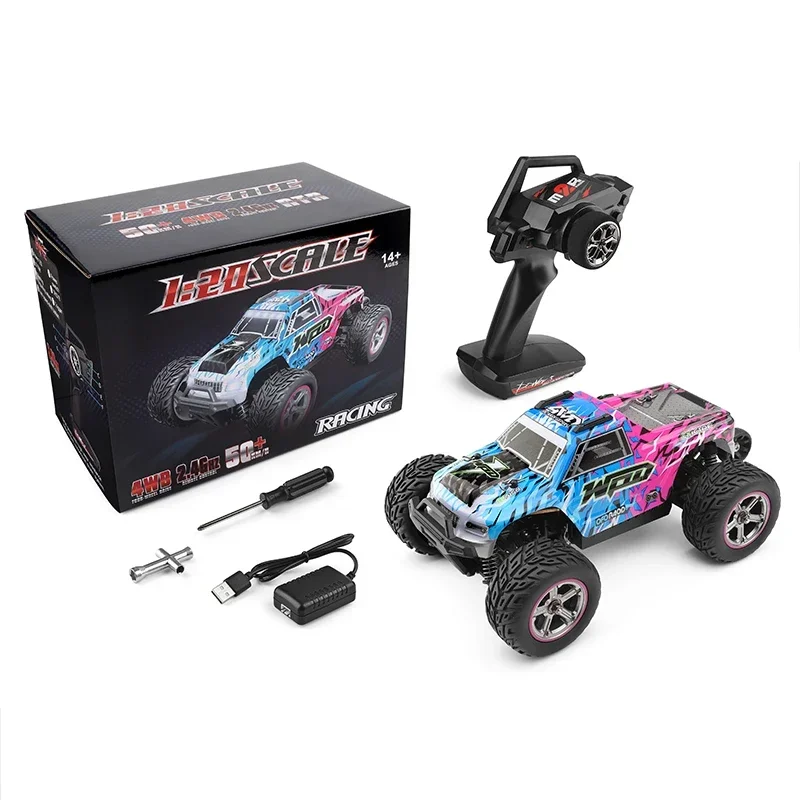 Wltoys High Speed Remote Control Car 1/20 204006 Electric Four-wheel Drive 1:20 Off-road Simulation Toy LED Speedster