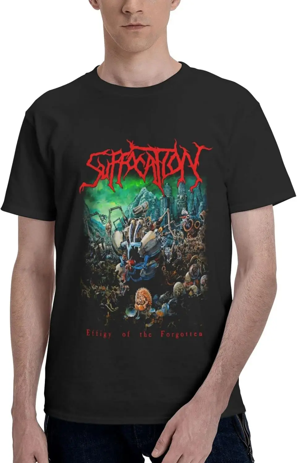 Suffocation T Shirt Man's Classic Tee Summer Crew Neck Short Sleeve T-Shirts