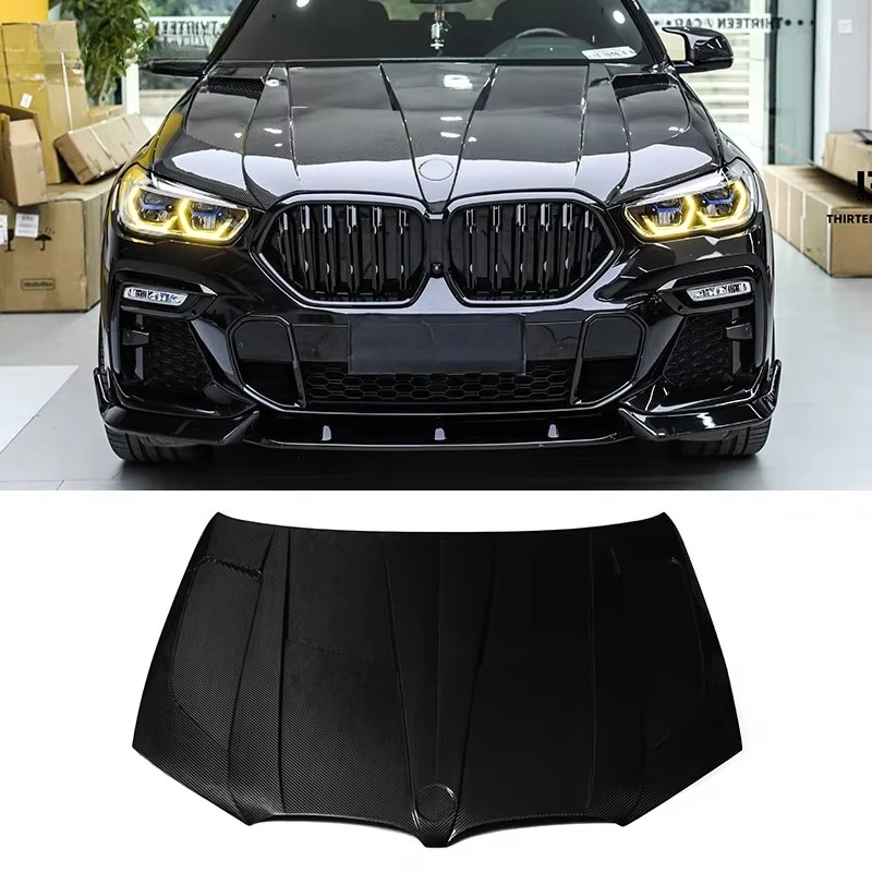 

F95 F96 Dry Carbon Fiber Machine Cover LD Style Carbon Fiber Front Engine Bonnet Hood for X5 G05 X6 G06