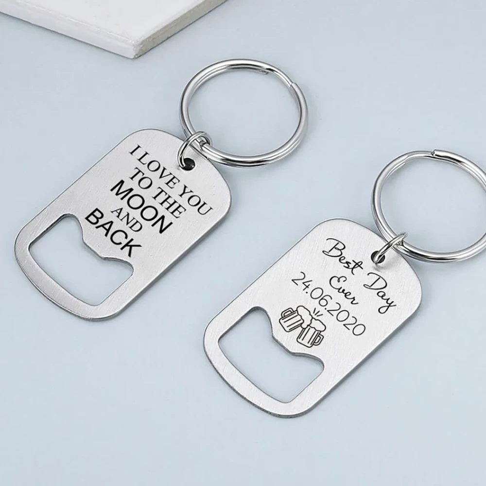 Custom keychain bottle opener, personalized gift, pattern and text customization, please contact us, any pattern customization