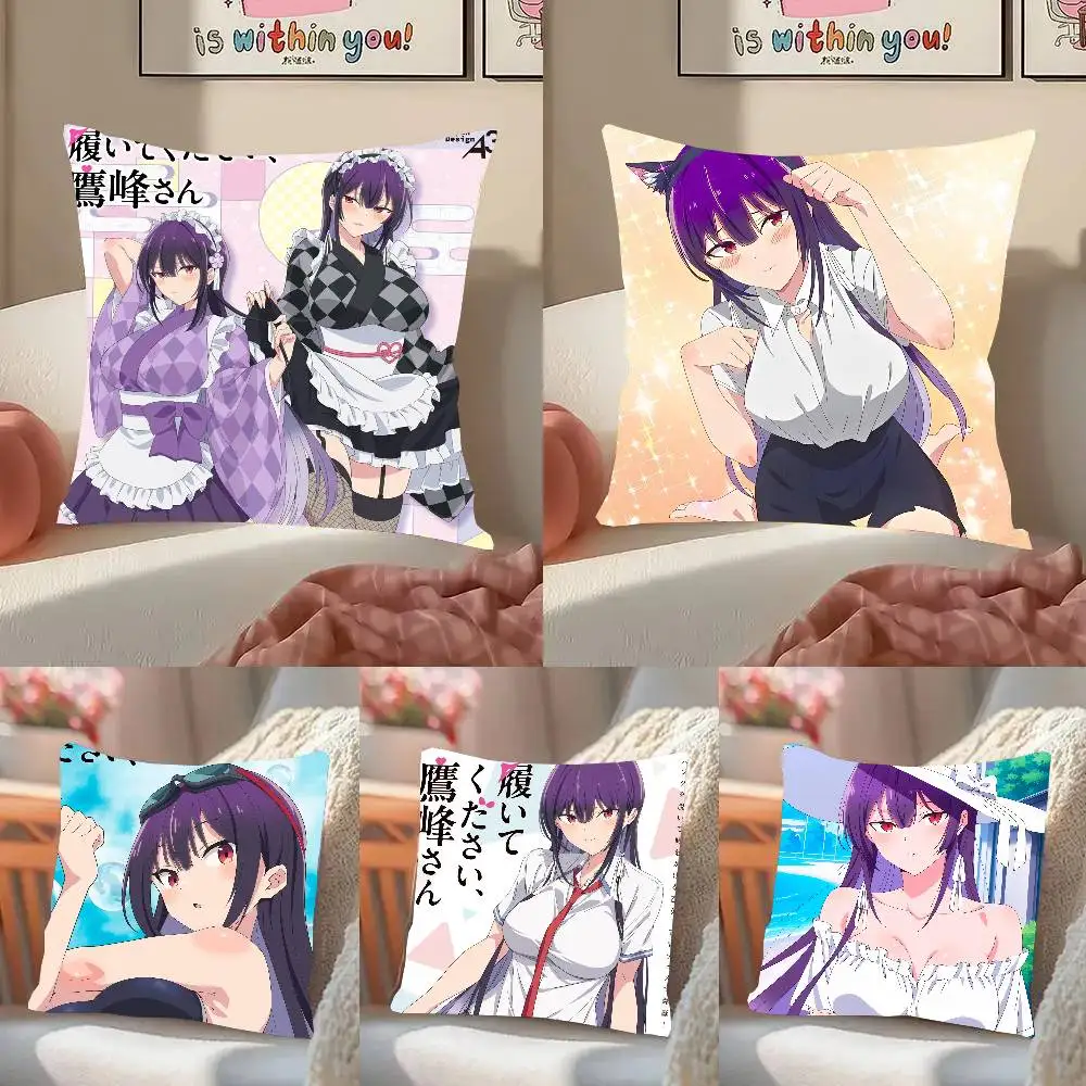Anime Haite Kudasai Takamine San Pillow Case Fashion Square Pillowcase Bedroom Sofa Room Ins Decoration Leisure