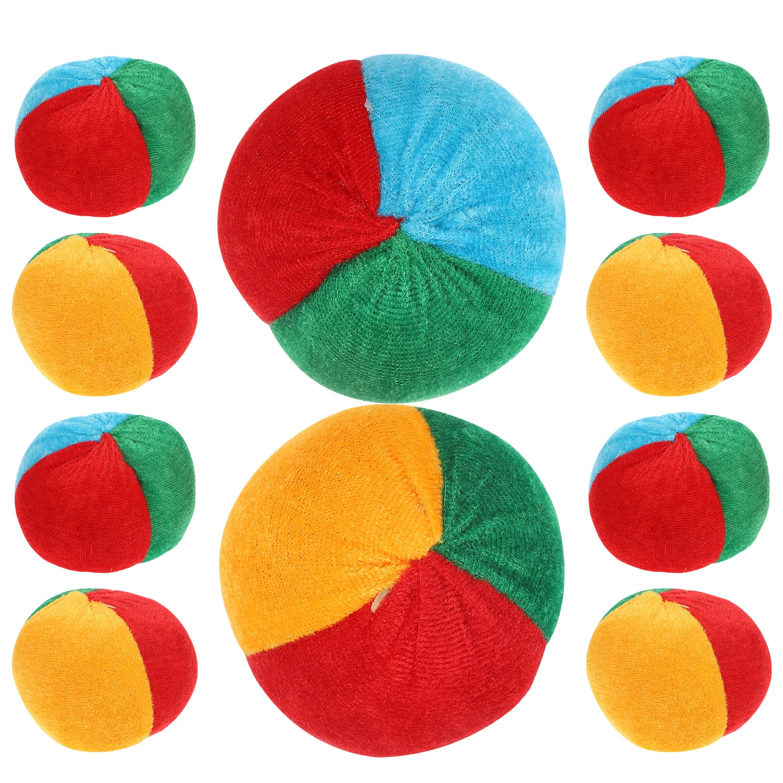 10 Pcs Pumpkin Sandbag Toy Tossing Bean Bags Flat Foldable Small Size Safe Wear Resistance Compact Outdoor