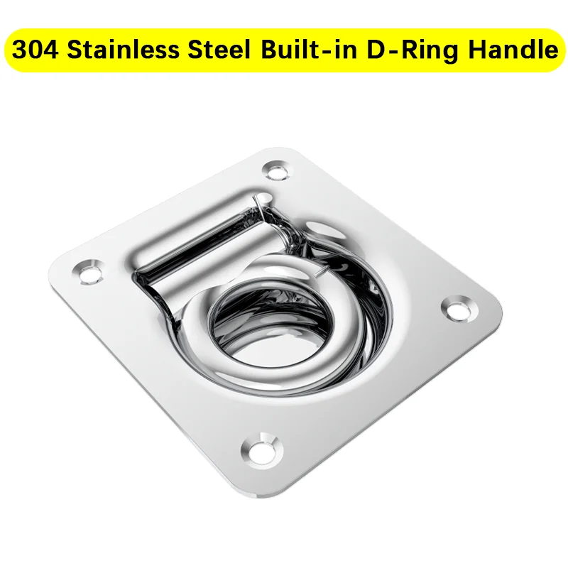 1-4pcs 304 Stainless Steel D-Ring D-Type Lifting Ring Binding Ring Fixing Ring D-Shaped Ring Square Ring Rope Ring