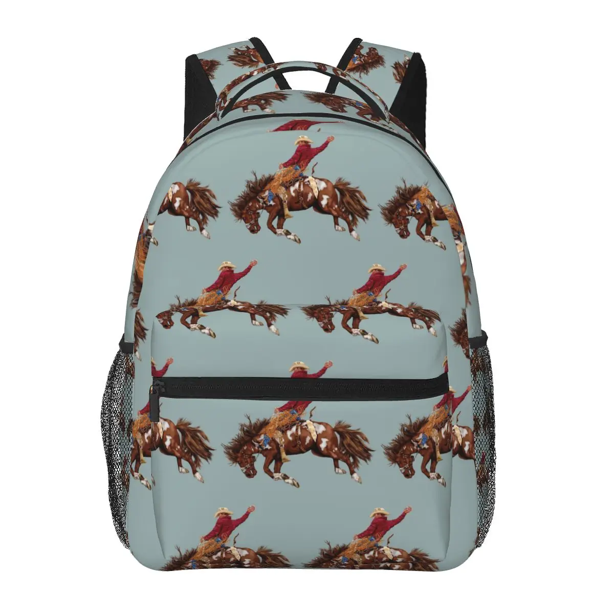 

Vintage Rodeo Cowboy Backpacks Boys Girls Bookbag Students School Bags Cartoon Laptop Rucksack Shoulder Bag Large Capacity