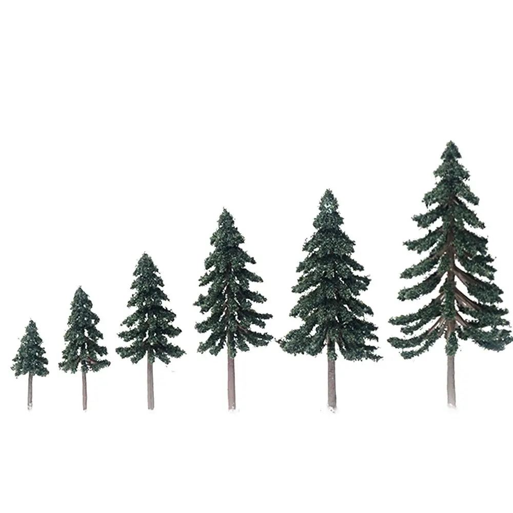 10/20/30Pcs Decoration Crafts Train Railroad Decoration DIY Layout Prop Landscape Cedar Tree Green Scenery Tree Model