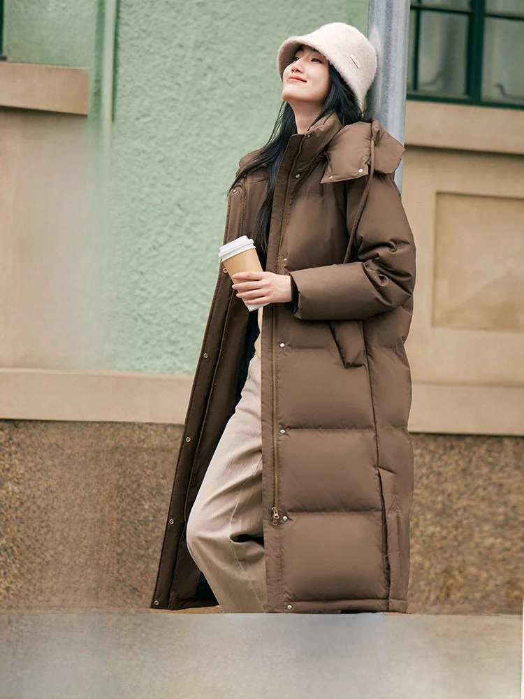 

Женская утепленная пуховая куртка Snow Flying с высоким коэффициентом наполнения, прямого кроя, в корейском стиле, для повседневной носки, модная зимняя куртка