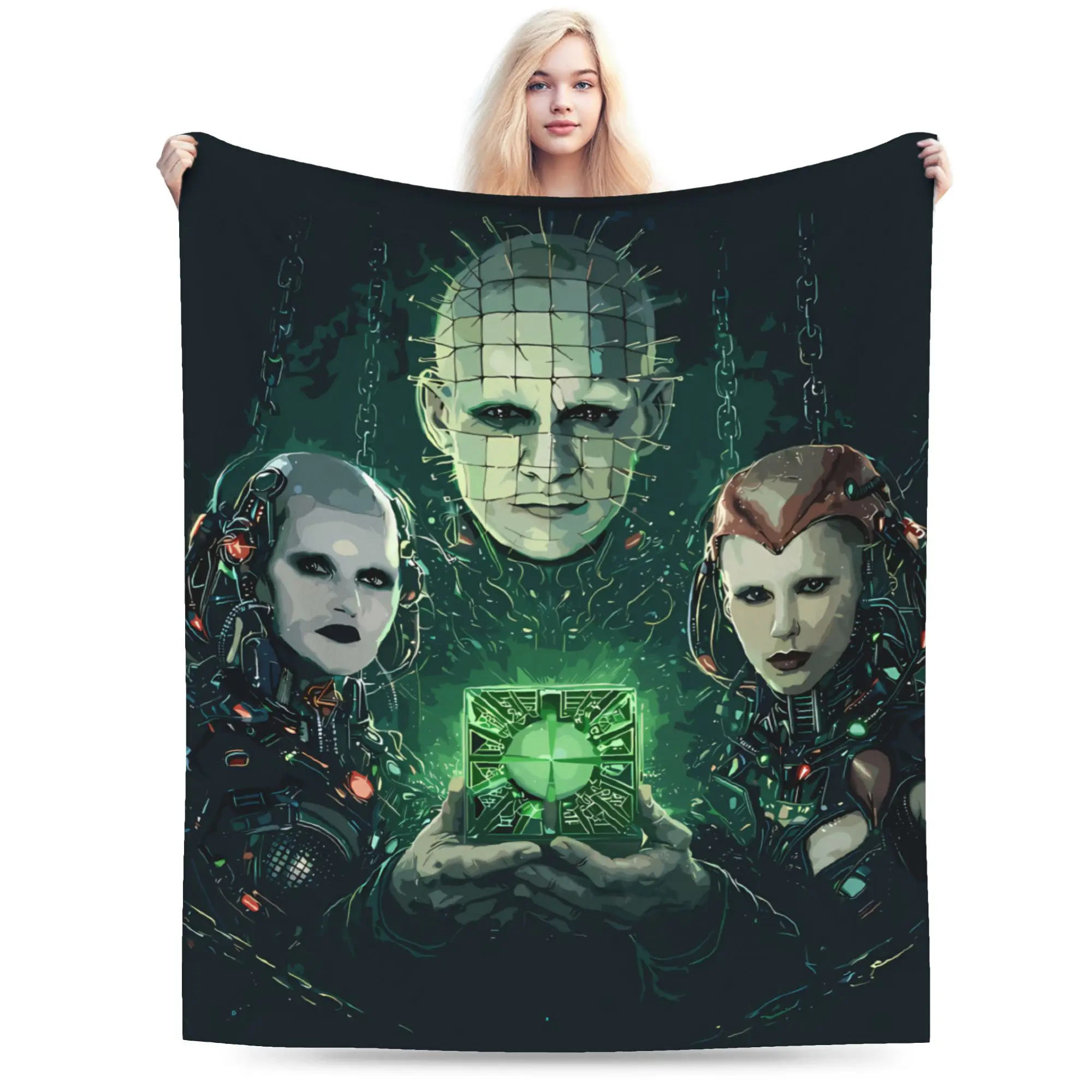Hellraiser Pinhead Lament Blanket Quality Super Soft  Bedding Throws Winter Boy Girl Home Decor Fluffy Bedspread