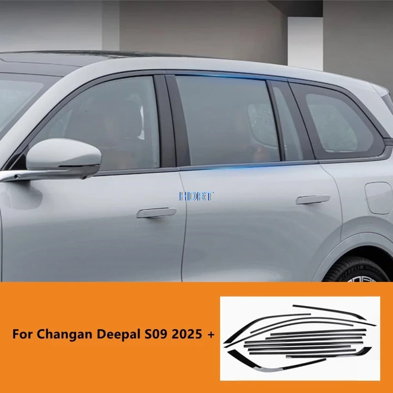 

Для Changan Deepal S09 2025 + Стайлинг автомобиля, дверь, окно, боковое стекло, отделка кузова, защитная декоративная аксессуара, внешняя наклейка