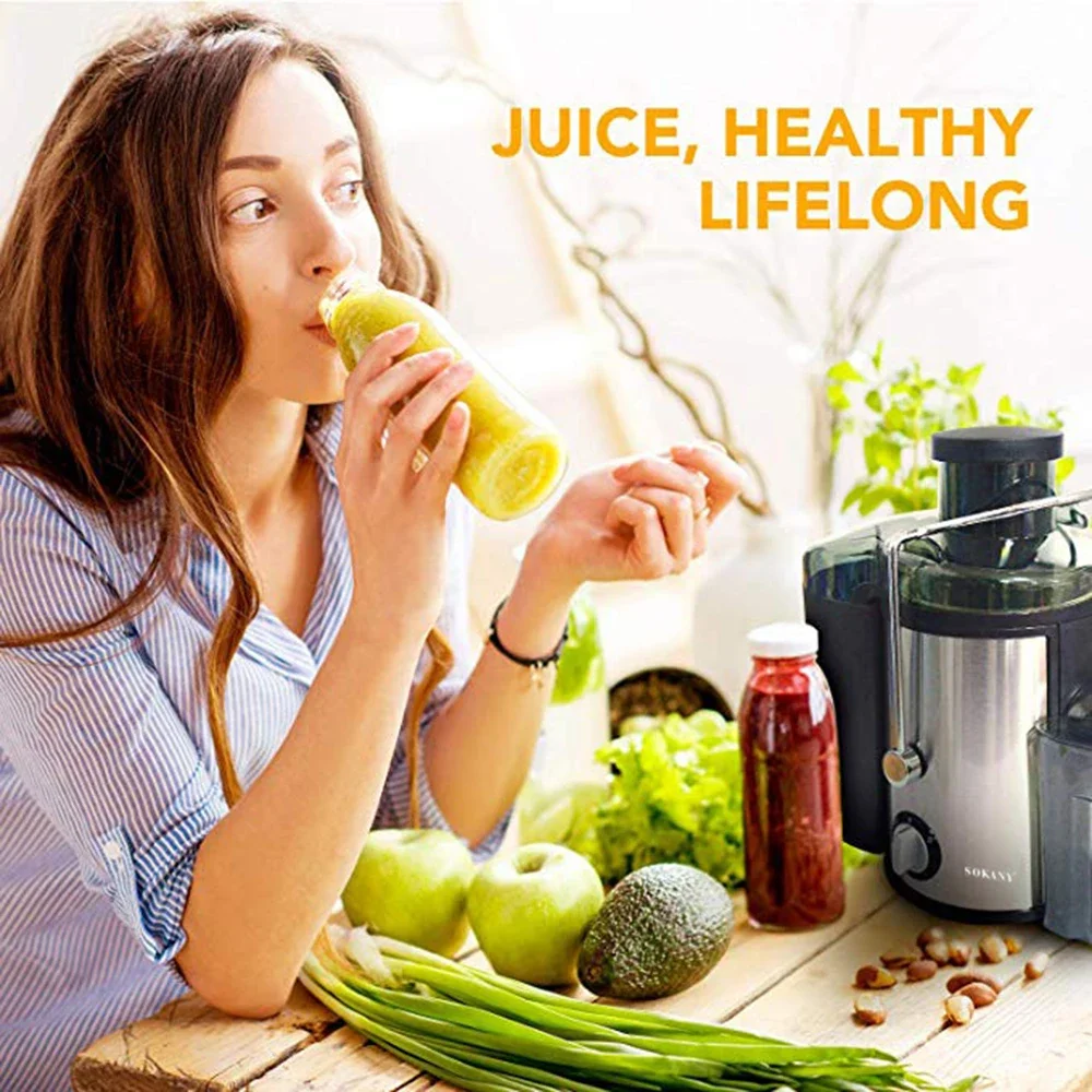 Juicer Machine, 800W Juicer with 3-inch Big Mouth for Whole Fruits and Veg, Juice Extractor with 2 Speeds, Easy to Clean