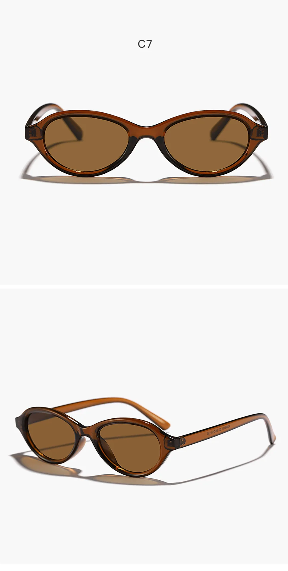 JNPCXI Neue Retro Ovale Sonnenbrille Damen Mode-Sonnenbrillen UV400 Herren Trendige Leopardenmuster Schwarze Verlaufsgläser – Detail 15