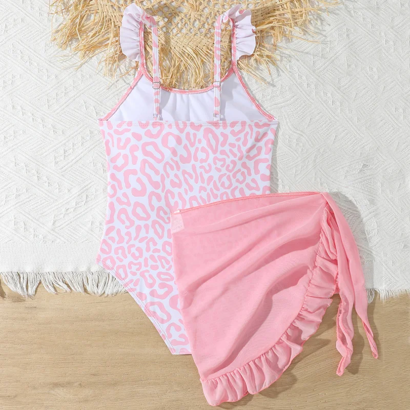 

Children's Swimsuit2025New Style Big Kids Bikini One-Piece with Small Gauze Skirt Two-Piece Set Girls Swimwear