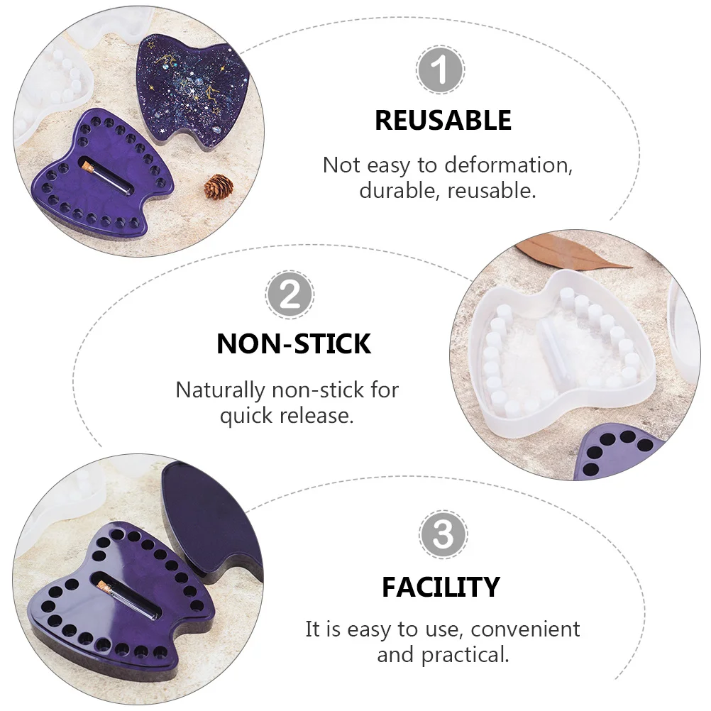 1 مجموعة Lanugo قالب الغذاء الصف سيليكون بسط مقاومة للحرارة سهلة الإصدار DIY بها بنفسك مجوهرات تخزين الحاويات مجموعة قوالب