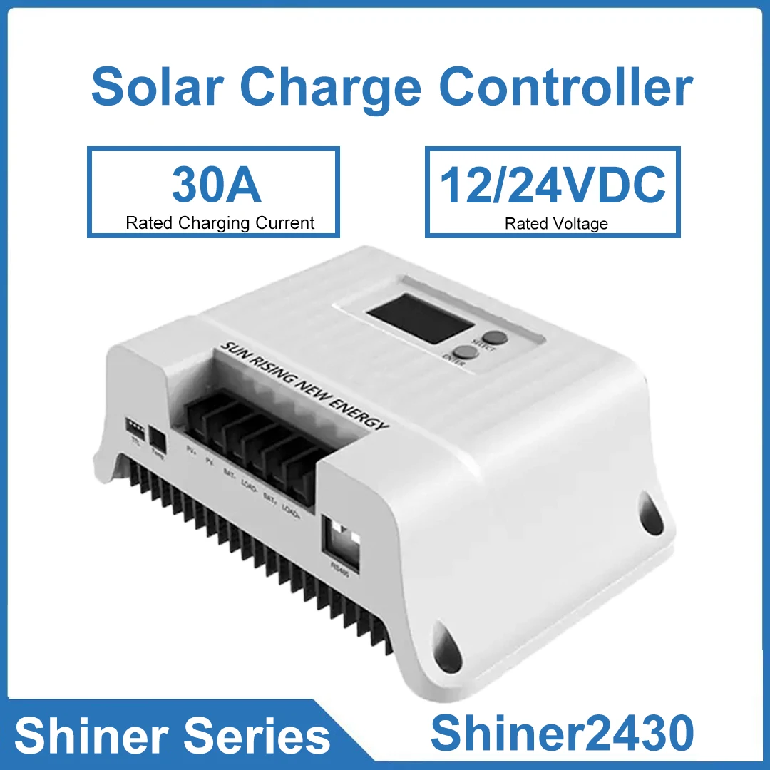 30A Solar Charge Controller Max.Voltage of Open Circuit MPPT Controller 100Vdc Supports TTL RS485 and CAN (RV-C protocol)