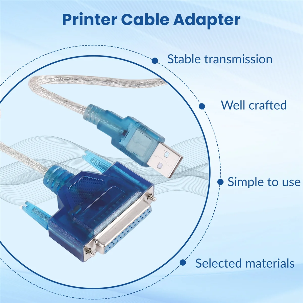 Available USB to Printer DB25 25-Pin Parallel Port Cable Adapter