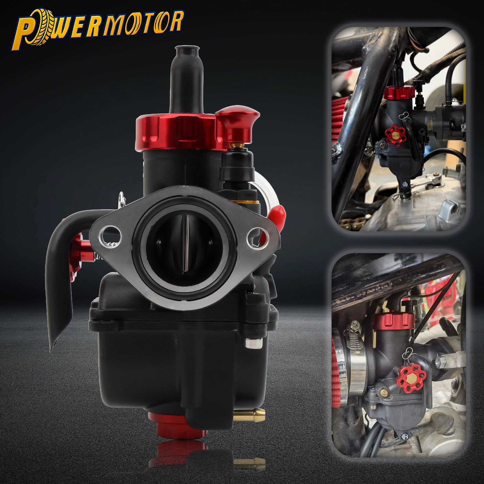 

PE 17mm 19 22 24 26mm 28mm Motorcycle Flange Carburetor With Carb Jet Kit For 2T 4T ATV Dirt Bike Scooter Carburettor Universal