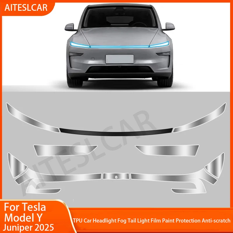 

Защитная пленка для автомобильной краски из ТПУ для Tesla Model Y Juniper 2025-up, прозрачная защитная пленка для задних фонарей B-стойки