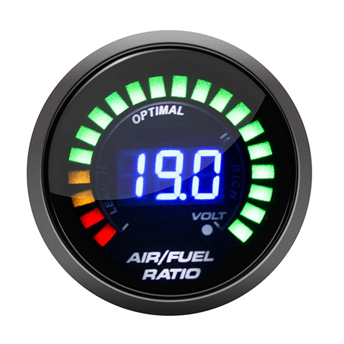 

RA-52mm Air Fuel Ratio Gauge Digital AFR Display Narrowband O2 Oxygen Sensor 0258006028 Smoked Car Gauge for Gasoline
