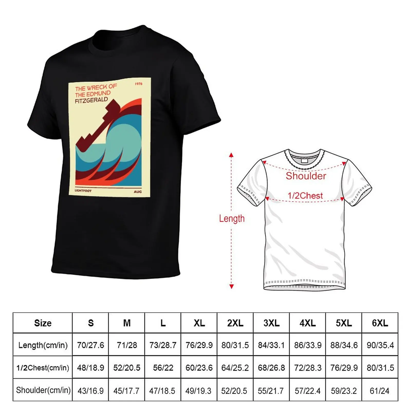 The Wreck Of The Edmund Fitzgerald T-Shirt Basic Tee Shirt for Everyday Outfit