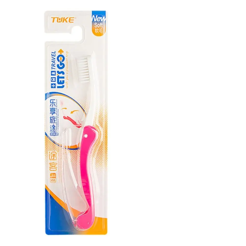 

Adults 1pc Mini Hiking Camping Plastic Portable Toothbrush Travel Teethbrush Folding Toothbrush Dental Oral Care Tools