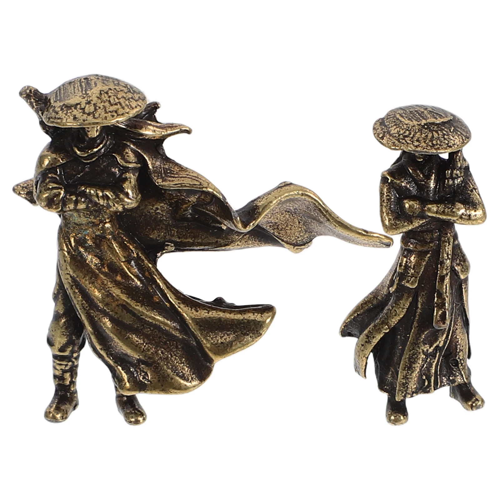 

2pcs Ancient Style Miniature Figurines Micro Landscape Ornament For Bonsai Landscaping Desktop Decor Chinese Cultural Craft