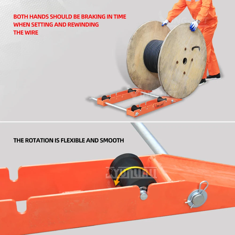 Universal Cable Wire Pay-off Stand 300-1000mm Orbital Cable Payout Base Tool Foldable Fiber Optic Cable Rolling Trough Base