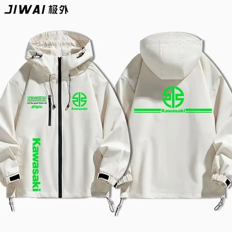 كاواساكي كاواساكي دراجة نارية ثقيلة 3 في 1 تهمة سترة النينجا الخريف/الشتاء الدراجات طويلة الأكمام الملابس العلوية