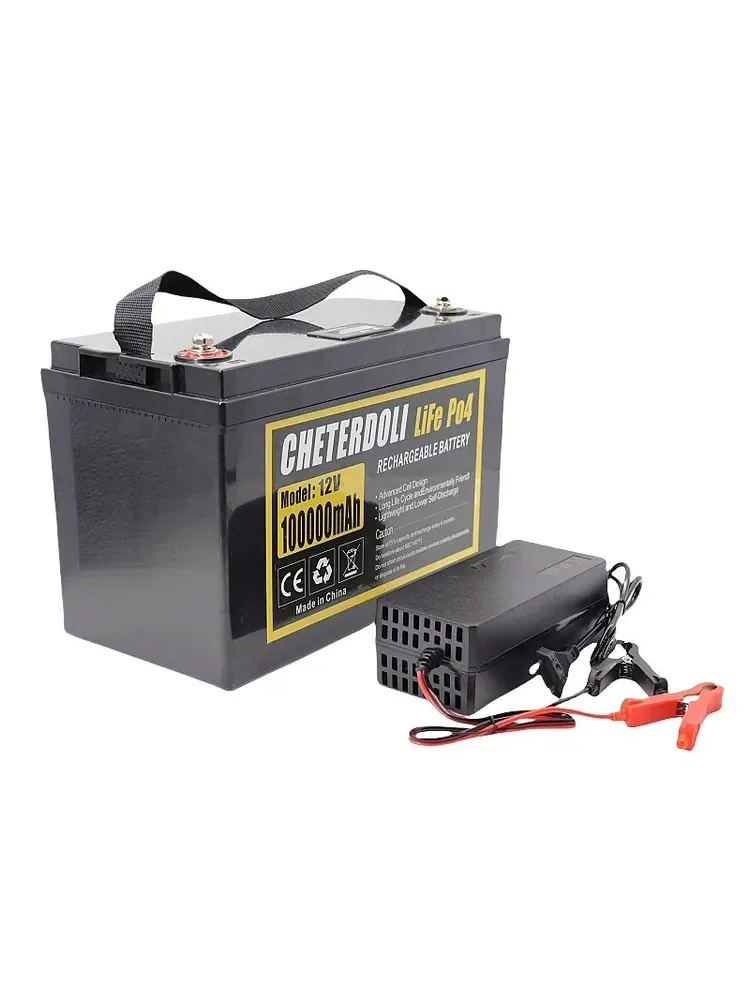 Batteria originale LiFePO4 12,8 V 100 Ah con protezione BMS Batteria al litio ferro fosfato 12 V RV Solar Camping Vehicle Duty Free