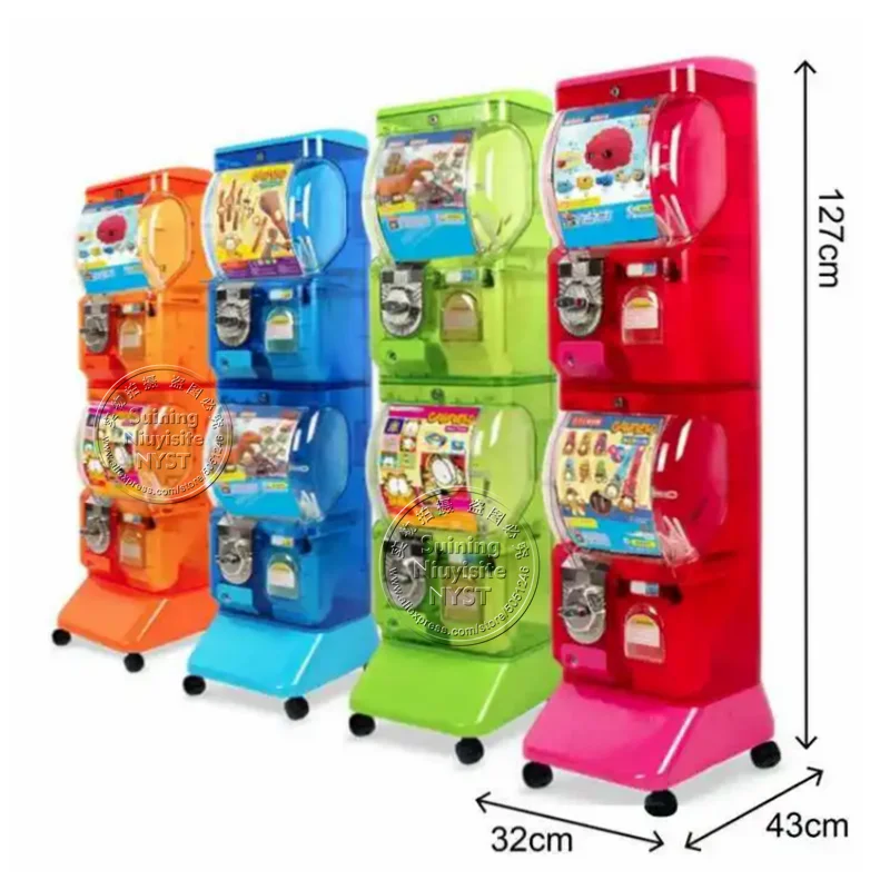 45-75mm Plastic Capsule Ball Toy Gashapon Machine Shopping Mall Game Center Token Coin Operated Mini Gacha Candy Vending Machine