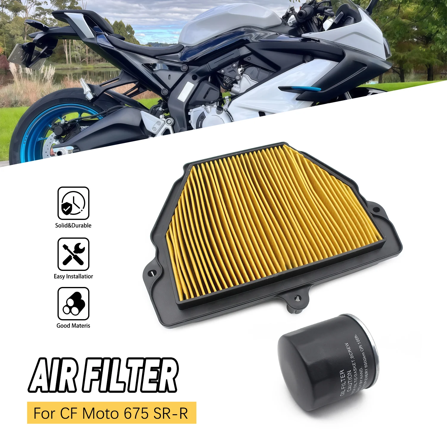 

Motorcycle Part For CFMOTO 675SRR 675SS 675NK 675 SRR SS NK Air Filter Oil Element filter oil filter Machine filter combination