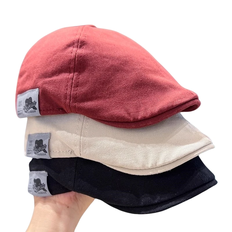 1PCS front hat men\'s street fashion brand cloth female beret four seasons casual hip hop back wearing cap baseball cap