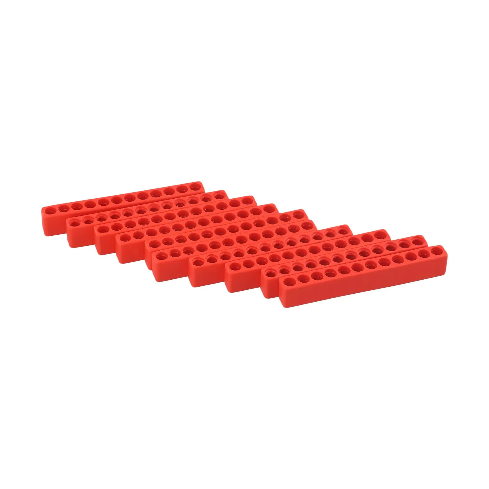 14 Inch Hex Shank Screwdriver Bit Holder Plastic Storage Stand 10 Pieces with 12 Holes for Tool Storage and Easy Sorting