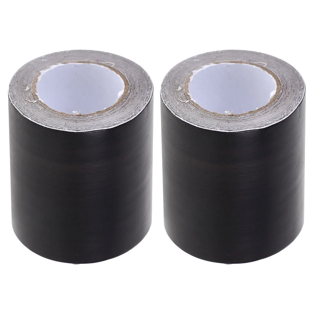 2 Rolls Self-adhesive Baseboard Black Pvc Skirting Molding Trim Duct Tape Wall Decoration Sticker