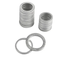 20 pçs M6-M26 arruelas de alumínio junta plana arruela de metal junta plug anéis de vedação de óleo juntas fixador 10x14x1mm