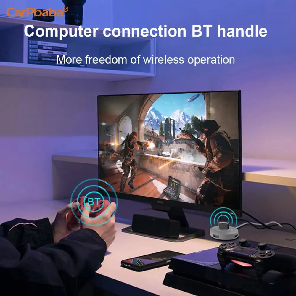 USB Bluetooth対応5.3アダプター、Windows 11/10対応、BTオーディオトランスミッター、プラグアンドプレイ、コンピューター、PC、ラップトップ、イヤホン用