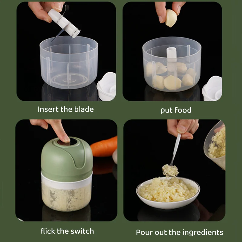 100/250 مللي الكهربائية الثوم كسارة USB المحمولة الصغيرة الثوم المروحية الخضار الفلفل طاحونة الطعام المعالج المطبخ أدوات المطبخ