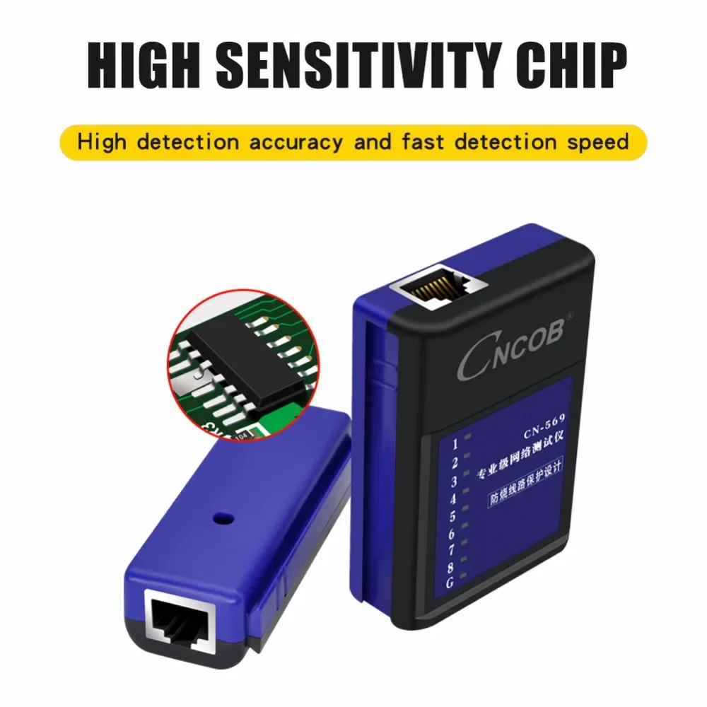 Tester per cavi di livello industriale, RJ45 RJ11 in una interfaccia Test multifunzione Cavo Ethernet Strumento di riparazione della linea telefonica