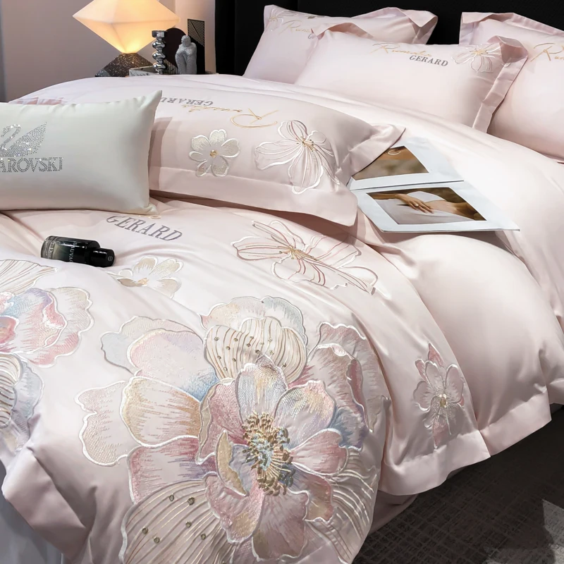 Conjunto de capa de edredom de - Embroidery Quilt Cover avaliação e preço