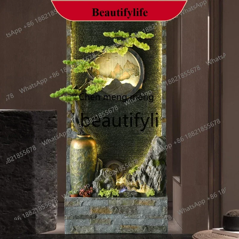 

D178 rockery flowing water wall water curtain wall flowing water screen, floor-to-ceiling fountain landscape decoration ornamen