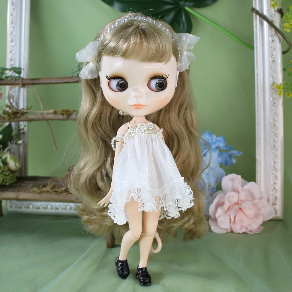 ICY DBS Blyth 1/6 Doll Skirt Bow Tiara Small Short Skirt Anime Girl Princess Dress BJD